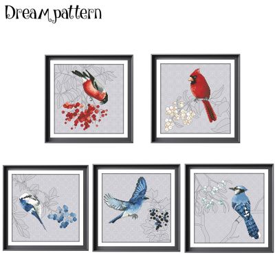 【hot】❉  stotck and snowberry cross stitch kit 18ct 14ct 11ct silver fabric cloth thread embroidery handmade