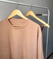 เสื้อยืด Oversize สีชานม ICE TEA ผลิตจากผ้า Cotton 100%