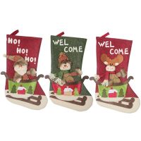 Large Christmas Stockings Socks Santa Claus Candy Gift Bag Christmas Decorations for Home Festival Party Ornaments Socks Tights