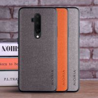 【CC】 for Oneplus 7T coque Luxury textile Leather skin soft hard phone oneplus 7t pro case funda capa