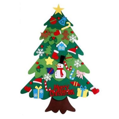 Christmas Felt Tree Wall Hanging DIY Christmas Felt Tree Christmas Tree with 21pcs Detachable Christmas Ornaments unusual