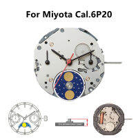 สำหรับ Miyota Cal.6P20อุปกรณ์เสริม22.5มม. Moon Display 6นาฬิกาควอตซ์การเคลื่อนไหวพร้อมอะไหล่ซ่อมแบตเตอรี่