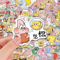 200 pieces of new SpongeBob SquarePants stickers cute emoticons around Pai Daxing ins mobile phone shell decoration waterproof stickers