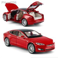 2020 new 1:32 Simulation of the second generation Tesla Model s acousto optic alloy car model children 39;s toy car red car