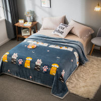 Cartoon Milk Fleece Double Thick Blankets Heavy Warm Mantas Cama Decke Deken Koc for Nap Bedspread Sofa Para Bebe Coperta Divano