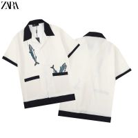 ۩◈ Zara เสื้อยืดแขนสั้นลําลอง แฟชั่นสําหรับผู้ชาย และผู้หญิง