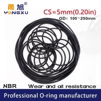 Od105ปิดผนึกปะเก็น/110/115/120/125/150/250Mm O Oring Rings1Pieces Nbr สีดำซีลปิดผนึก5Mm น้ำมัน125X115X5Mm เครื่องกล5Mm ยาง Nbr แหวน (1Pieces_125X115X5Mm_5Mm)