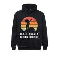 Women Long Sleeve 70S Retro Reject Humanity Return To Monke Funny Meme T-Shirt Sweatshirts Funny Hoodies Retro Hoods Size Xxs-4Xl