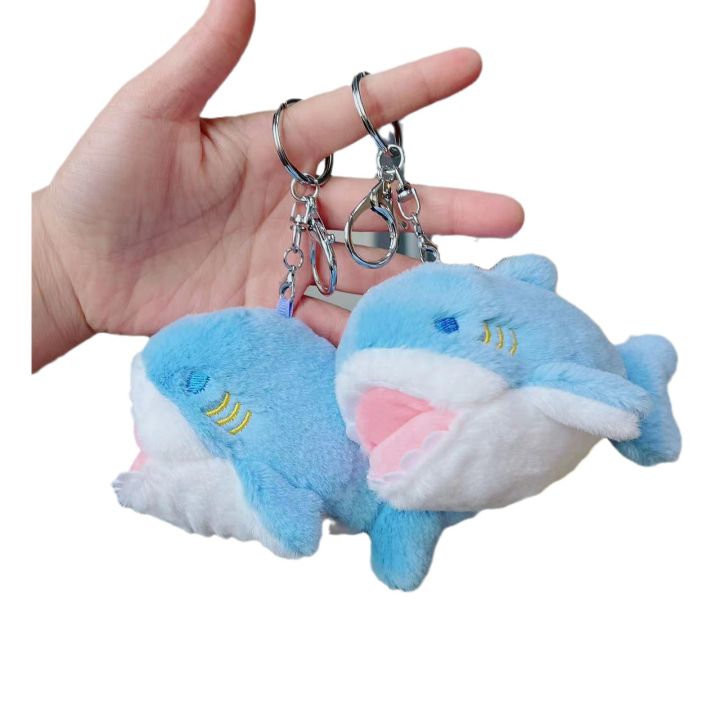 cute-shark-plush-dolls-gift-for-girls-bag-pendant-keychain-q-version-open-mouth-shark-stuffed-toys-for-kids