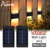 Auoyo đèn tường năng lượng mặt trời led 2 10 đèn sân vườn năng lượng mặt - ảnh sản phẩm 1