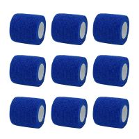 【LZ】♙☇♨  Bandagem elástica autoadesiva médica cor azul escura fita adesiva esportiva para o joelho da articulação do dedo fita de primeiros socorros 46 m 1 pc 6 pcs 10pcs