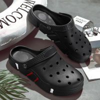 CODHomebaby Crocs รองเท้าแตะสำหรับสตรีและบุรุษ,รองเท้าบ้านรองเท้าแตะชายหาดใส่อยู่บ้านรองเท้าคู่ขนาดใหญ่สำหรับใส่นอกบ้านใส่ในบ้านสำหรับฤดูร้อนเรียบง่าย