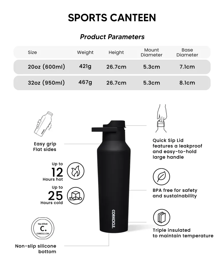 Corkcicle Sport Canteen - 20oz Sun-soaked Pink