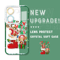 Case4you เคสสำหรับ Tecno Camon 20 Tecno Camon 20 Pro การ์ตูนกันกระแทกแบบดั้งเดิมลูฟี่คริสต์มาสสโนว์แมนเอลค์เคสโทรศัพท์คริสตัลปลอกอ่อนเคสมือถือใสป้องกันกล้องคลุมทั้งหมด