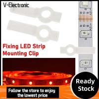 V-ELECTRONIC 10PCS พลาสติกทำจากพลาสติก หัวเข็มขัดสาย LED 8มม. 10มม. 12มม. สีขาวขาว คลิปยึดแถบไฟ อุปกรณ์เสริมเสริม กันน้ำกันน้ำได้ ขั้วต่อบัดกรี แถบไฟ LED