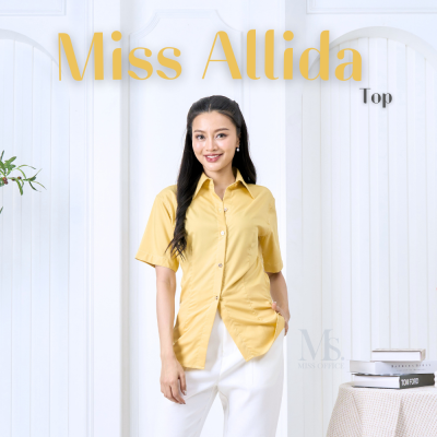 Missoffice เสื้อเชิ้ตตีเกล็ดหน้าหลัง (MT-240)