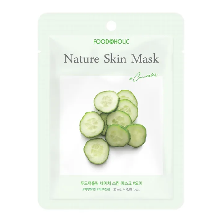 Korea Foodaholic Nature Skin Mask Cucumber 23ML provides sufficient