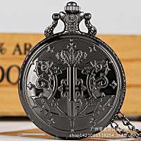 ❀❀ Foreign trade hot contract black deacon pocket watch Ottos eye animation peripheral male and female students gift wholesale