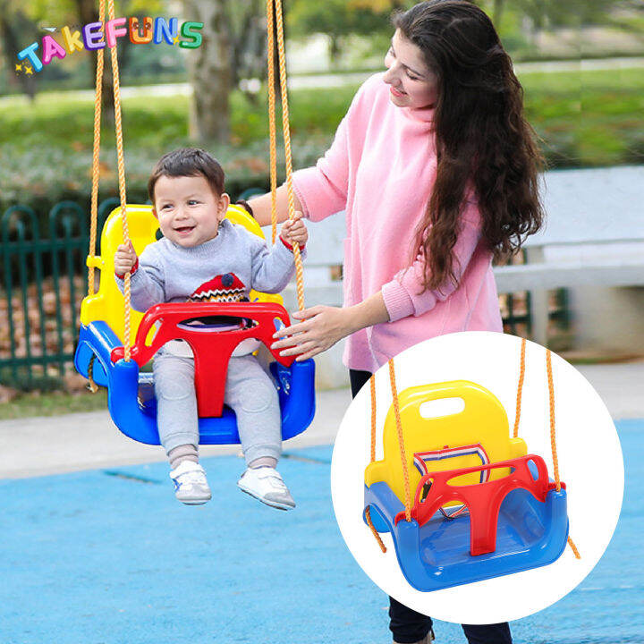 [Takefuns] 3 In 1 Toddler Swing Set Baby Swing Seat Anti Flip Snug ...