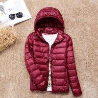 ZZOOI 2020 Winter Women Down Coat Warm Ultra Light 90% White Duck Down Jacket  With Bag Women Thin Hooded Autumn Jackets coat Brand