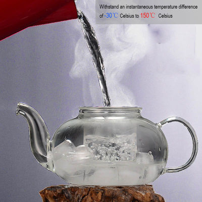 BORREY Glass Tea Set Heat Resistant Glass Tea Infuser Tea Pot Double Wall Glass Cup Kung Fu Tea Set Puer Kettle Gas Stove Teapot