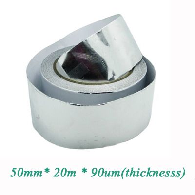 width 50mm*20m*0.09mm thickness  Aluminum Foil Heat tape Temporary Exhaust Pipe Ducts Repairs Duct Tape High Temp Resistant Adhesives Tape