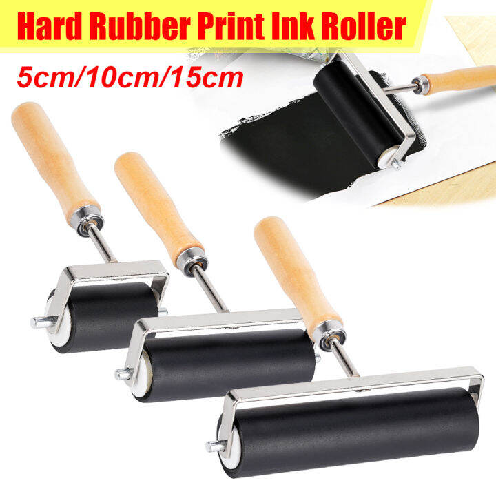 5/10/15cm Rubber Roller Professional Hard Print Ink Roller Stamping
