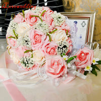 Handmade bouquet de mariage New in stock Gorgeous Wedding Flowers PurplePinkBlueGreen Bridal Bouquets Artificial Flower