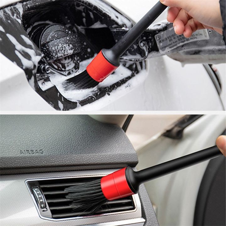 5pcs-car-detailing-brush-ชุดทำความสะอาดรถยนต์เครื่องมือล้างรถ-auto-detailing-set-dashboard-อุปกรณ์เสริม-air-outlet-แปรงทำความสะอาด