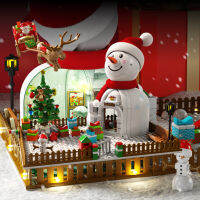 ST【Available】【Fast Delivery】Sembo 601156คริสต์มาสชุดอาคารบล็อกของเล่น Snowman บ้านแสง Elk Santa Claus อิฐชุดของขวัญปริศนาสำหรับเด็กสีเด็ก: QLD2532