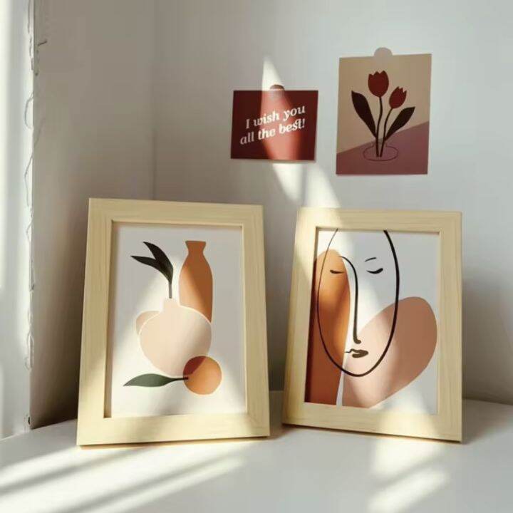 o-urhome-พร้อมส่ง-insกรอบรูปไม้เรียบง่ายขนาด7นิ้ว-simple-7-inch-wooden-photo-frame-ของแต่งบ้าน-ของแต่งโต๊ะ-พร็อพถ่ายรูป-ของแต่งร้านกาแฟ-ของแต่งโรงแรม