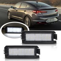 ไฟส่องทะเบียนรถป้ายทะเบียน LED 2ชิ้นสำหรับ Kia Rio Niro Cadenz 2017- Hyundai I30 PD De Elantra GT Sonata Veloster 2016-Up