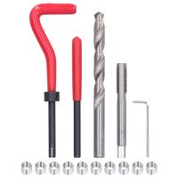 {7ho car tools} เครื่องมือซ่อมแซมเกลียวที่เสียหายการคืนเกลียวลวดแทรกสำหรับการซ่อมรถยนต์