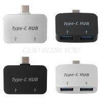 ► Type C To 2 Port USB 2.0 Hub Adapter For Chromebook S8 S9 Note8 Xiaomi 6 Dropshipping