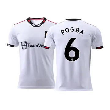 Manchester United No6 Pogba White Soccer Club Jersey