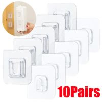 10Paris Double-Sided Adhesive Wall Hooks Hanger Strong Waterproof Transparent Suction Cup Storage Holder For Kitchen Bathroom Cups  Mugs Saucers