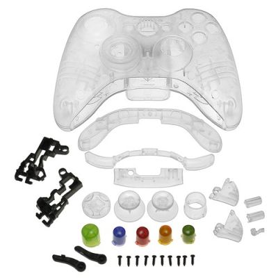 Crystal Shell Compatible with Microsoft Xbox 360 Wireless Controller , Clear