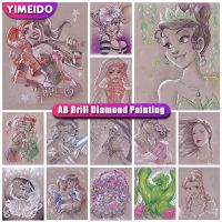 Disney 5d AB Diamond Painting Girl Cross Stitch Kits Full Diamond Mosaic Embroidery Cartoon Picture Rhinestone Home Decor