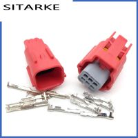 1 Set Red Male Female Car OBD Diagnostic Plug 6 Pin Auto Universal Socket Automotive Connector MWTPB-06-1A-R Protection Cover