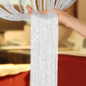 Crystal String Door Curtain Beads Room Divider Tassel Fringe Window Panel  2021