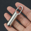 Keychain capsule chủ thép không gỉ hộp đựng thuốc chống thấm nước chống - ảnh sản phẩm 2