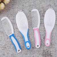 ┋✒ 2Pcs/Set Baby Hairbrush Comb Portable Newborn Infant Toddlers Soft Hair Brush Head Massager Set Baby Kids Hair Care Supplies