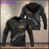 Double Skull Wings Motorcycles Head Harley-Davidson Motorcycles Armor Style Dots Pattern 3D All Over Print Hoodie