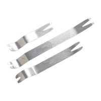 3PCS Steel Pry Plate Pry Bar Car Stereo Removal Loading and Unloading Tools Metal Three-Piece Steel Crowbar Tool Two-In-One Clip Steel Crowbar Tool Interior Snap Starter