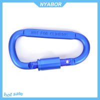 NYABOR 1PC D-shaped with NUT Hanging BUCKLE อลูมิเนียมอัลลอยด์หัวเข็มขัดปีน carabiner