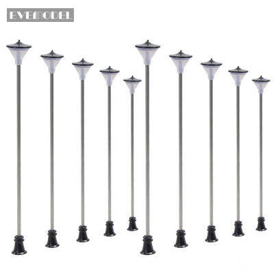 LCX05 10pcs Model Railway 1:87 Lamppost Lamps Street Lights HO OO TT Scale LEDs Miniature