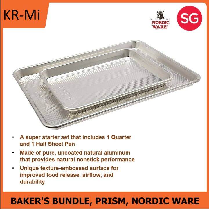 NORDIC WARE PRISM BAKER'S BUNDLE QUARTER AND HALF SHEET Lazada Singapore