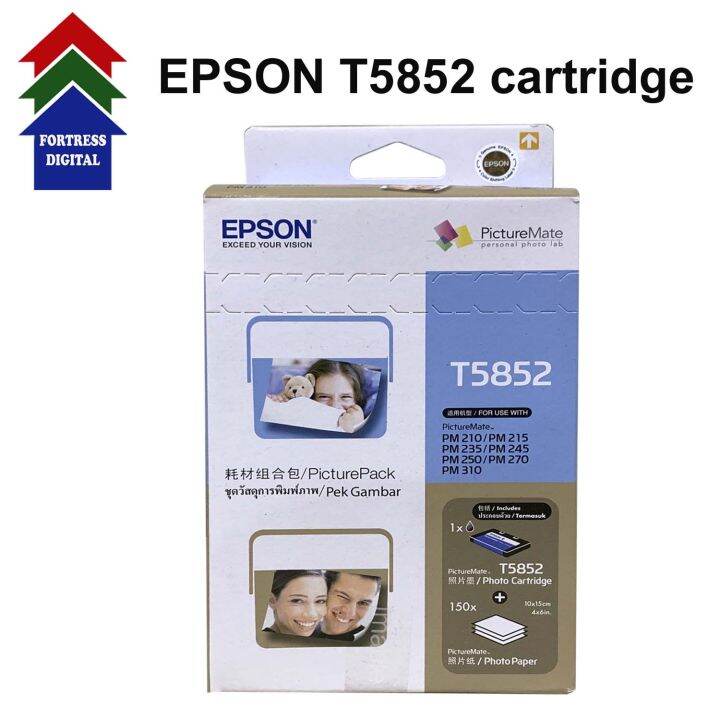 Epson Picture Pack T5852 ink & paper cartridge compatible for Epson