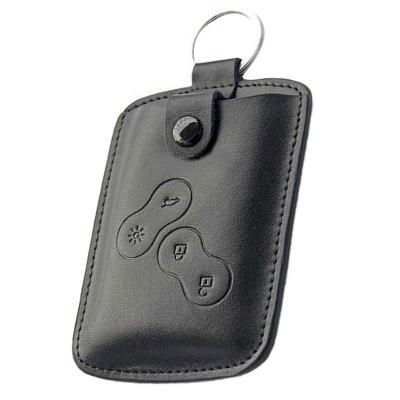 A CWwartNew Fashion Genuine Leather Car Key Case Cover Bag for Renault Scenic with Keyring