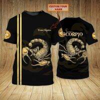 ใหม่ Scorpio - ส่วนบุคคลชื่อ 3D เสื้อยืด - เสื้อยืด 3D น่ารักทุกขนาด 2023